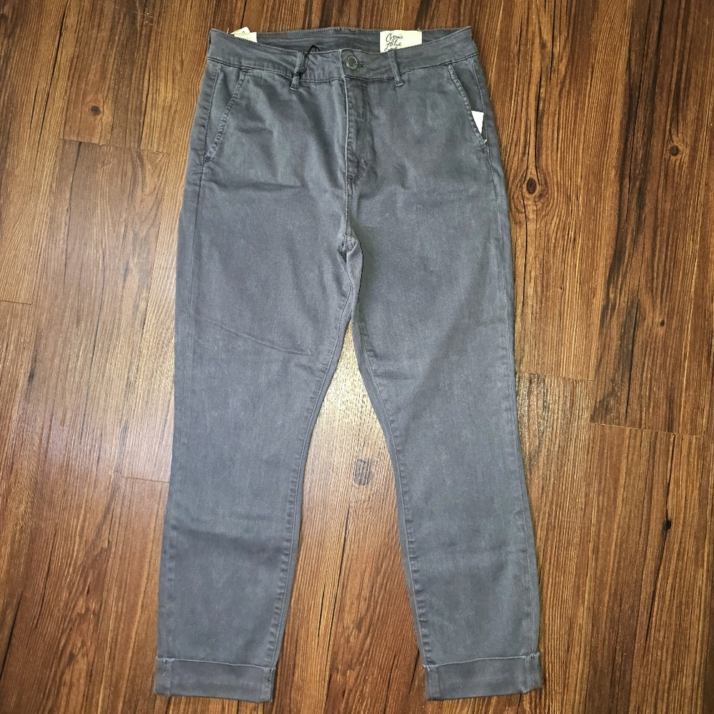 Cora Cuffed Capri Skinny Pant • Cosmic Blue Love • Size 8/29